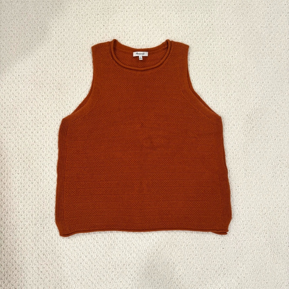 Madewell Burnt Orange Knit Tank